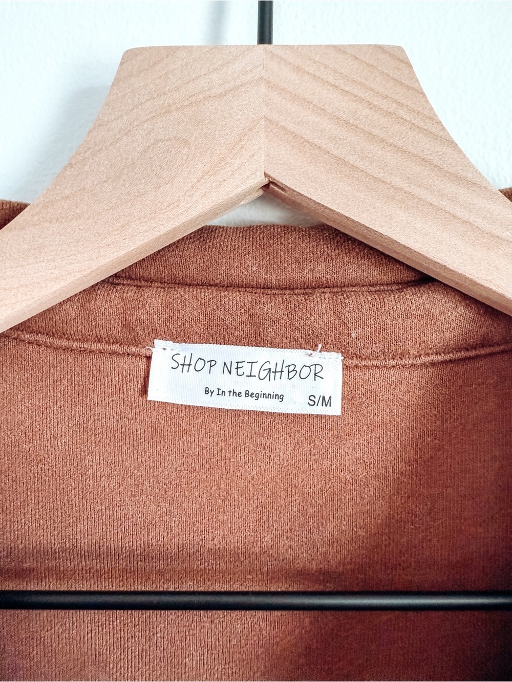 Shop Neighbor Button Front Shacket Brown Oversized Textured Jacket S/M - Picture 4 of 6